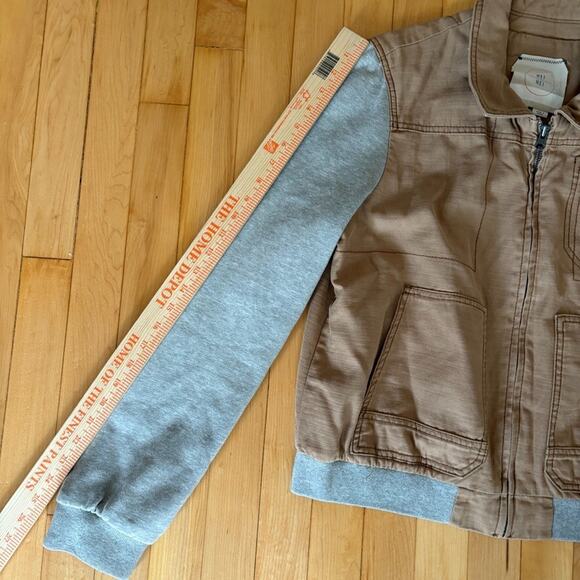 Anthropologie Hei Hei Excursion Bomber Jacket Women's L Coat Utility Collared - Picture 5 of 11